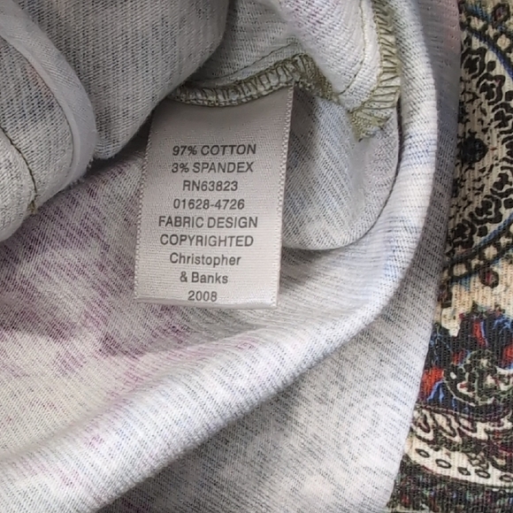 Christopher & Banks Red and Blue Blazer with Paisley Pattern - Picture 3 of 5